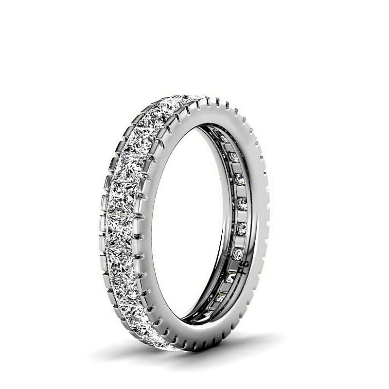 1.90 CT Princess Cut Lab Grown Diamonds - Eternity Ring - Primestyle.com