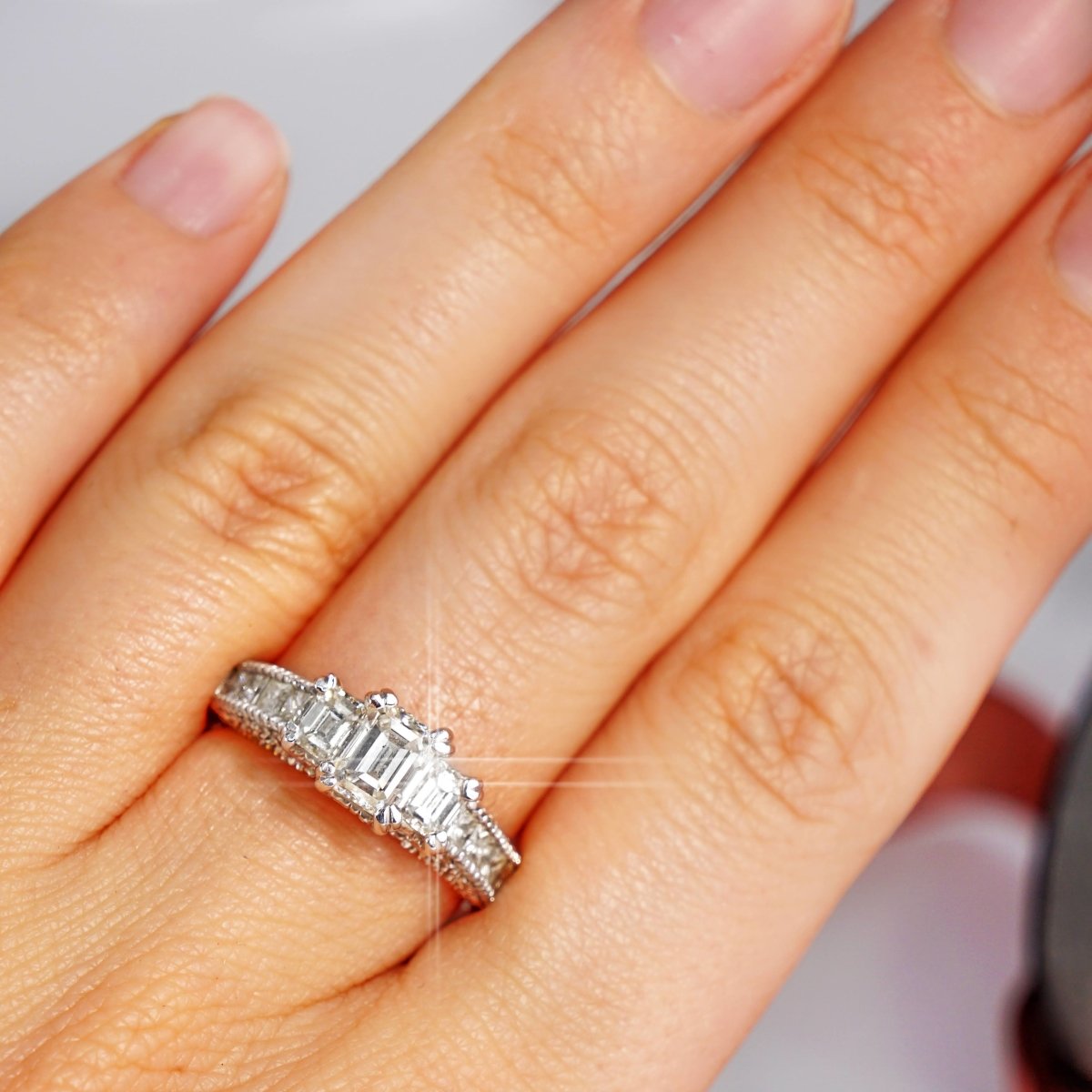 1.95-3.10 CT Round & Princess & Emerald Cut Diamonds - Engagement Ring - Primestyle.com