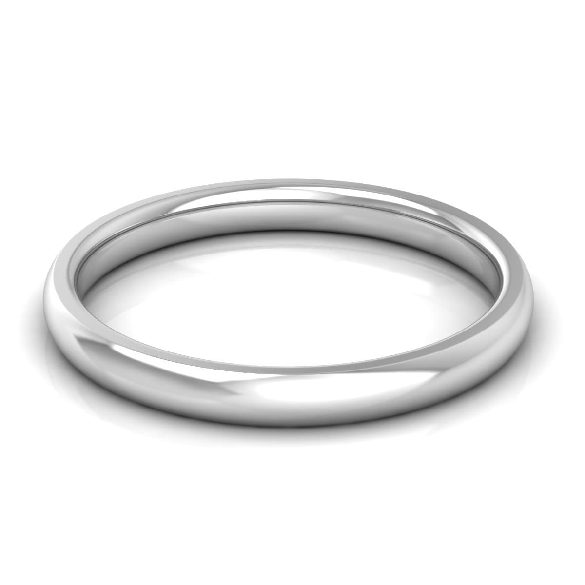 2.0 mm Comfort Fit Plain Wedding Band in 14KT, 18KT & Platinum