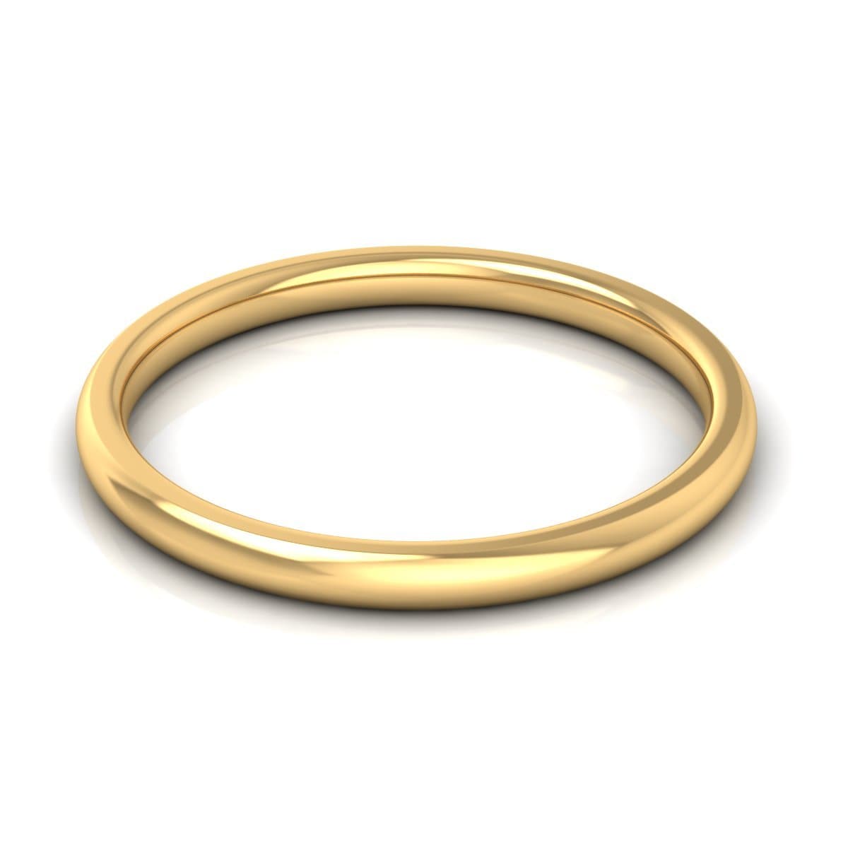 2.0 mm Comfort Fit Plain Wedding Band in 14KT, 18KT & Platinum - Primestyle.com