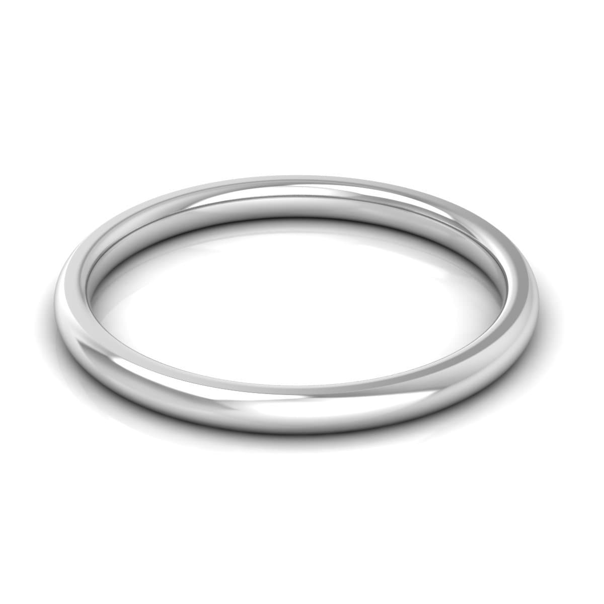 2.0 mm Comfort Fit Plain Wedding Band in 14KT, 18KT & Platinum