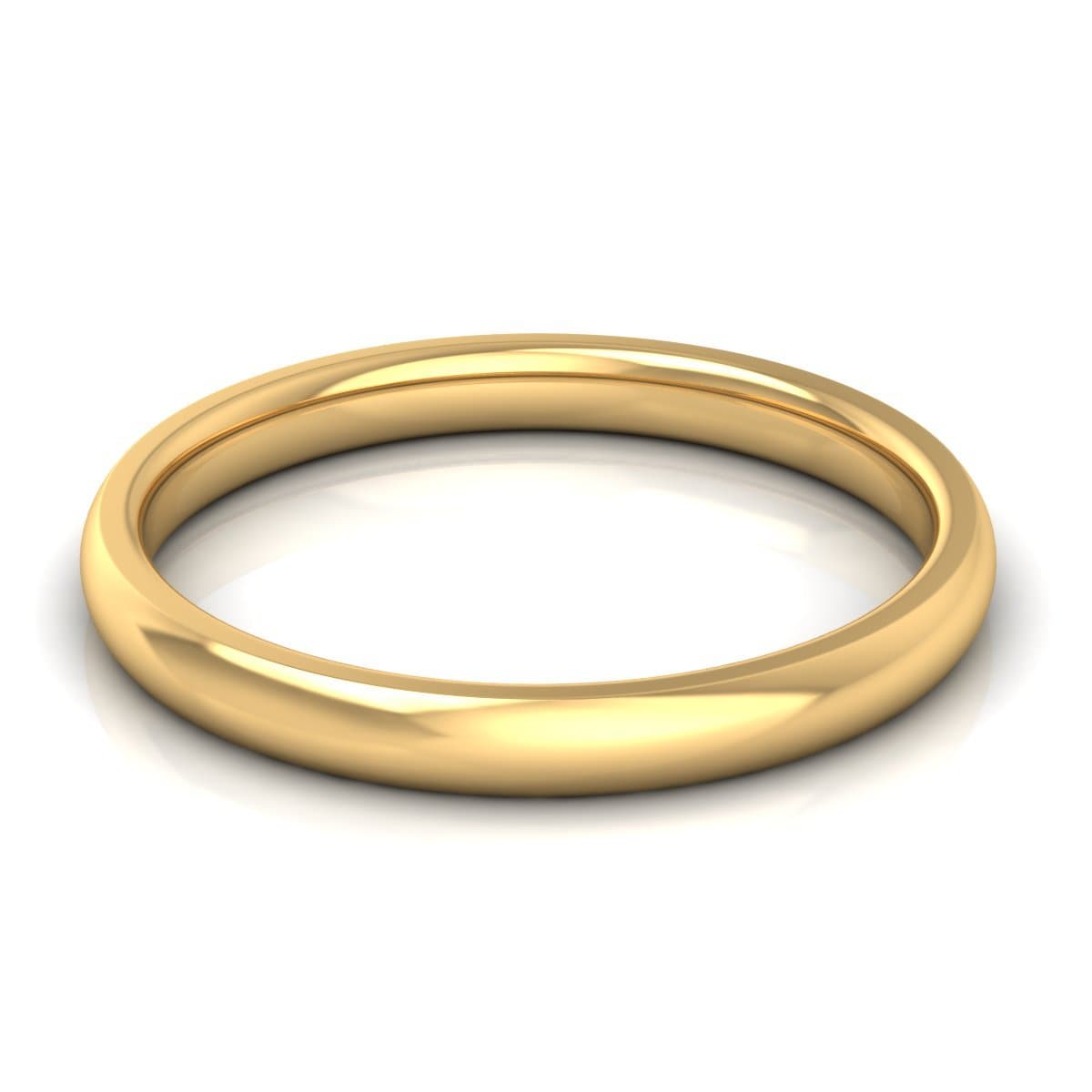 2.0 mm Comfort Fit Plain Wedding Band in 14KT, 18KT & Platinum