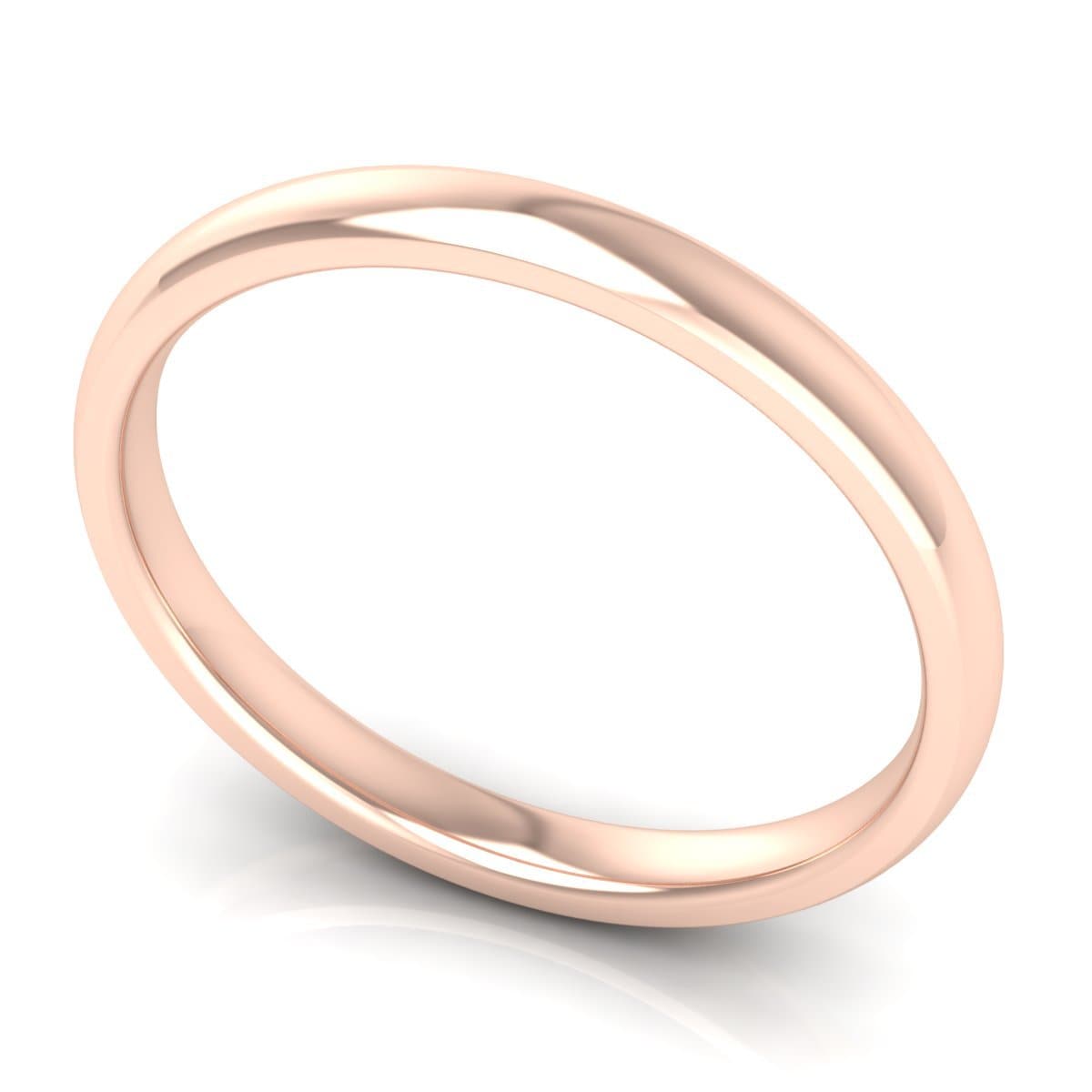 2.0 mm Comfort Fit Plain Wedding Band in 14KT, 18KT & Platinum