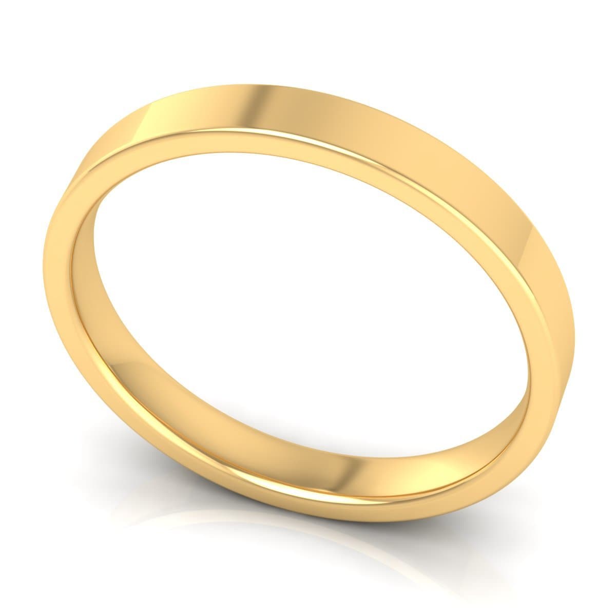 2.0 mm Comfort Fit Plain Wedding Band in 14KT, 18KT & Platinum