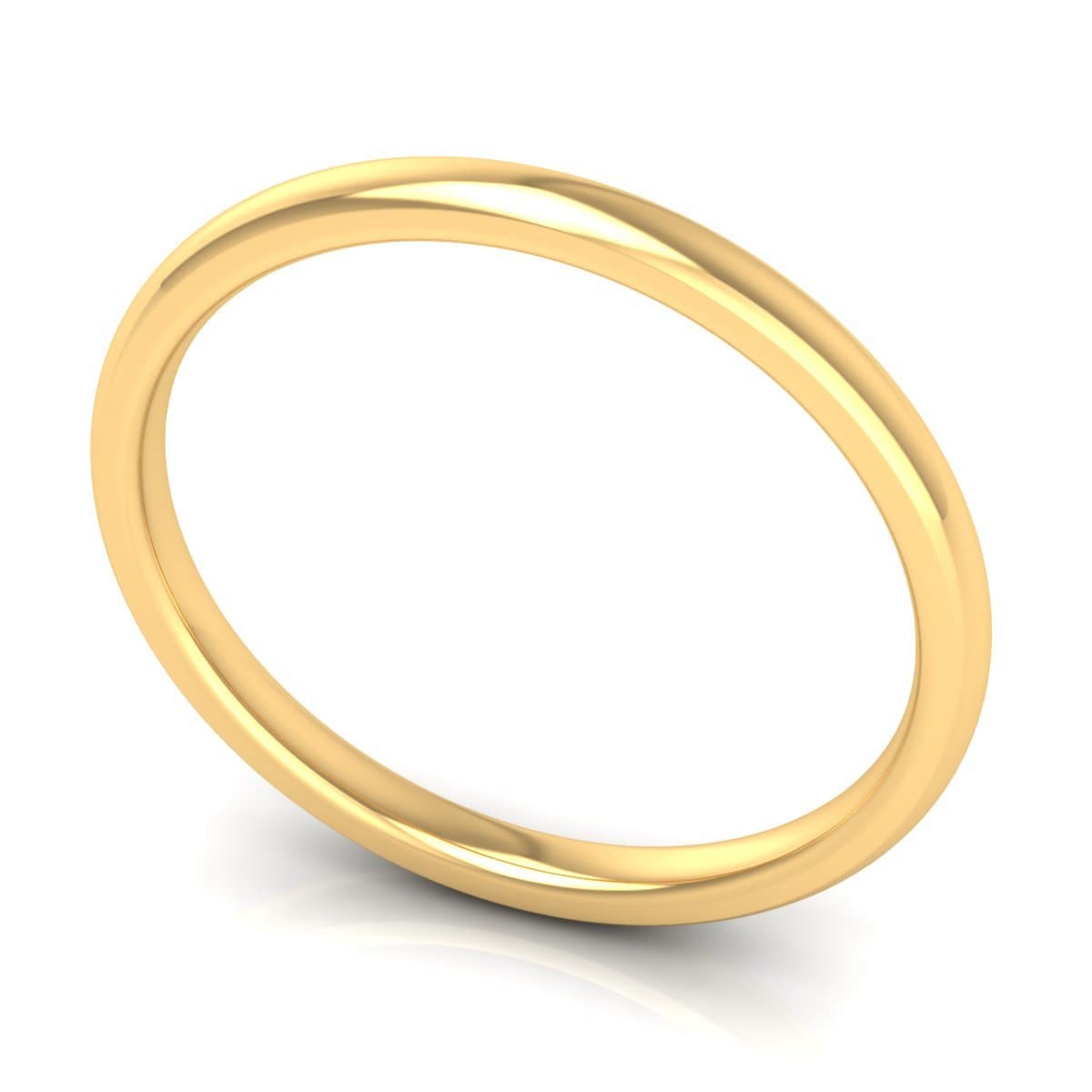 2.0 mm Comfort Fit Plain Wedding Band in 14KT, 18KT & Platinum