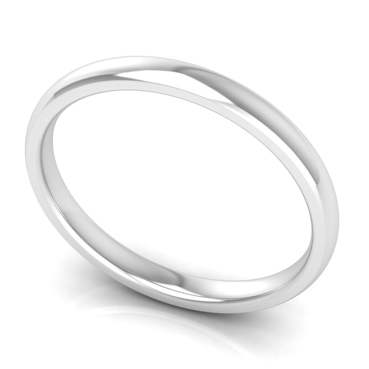 2.0 mm Comfort Fit Plain Wedding Band in 14KT, 18KT & Platinum