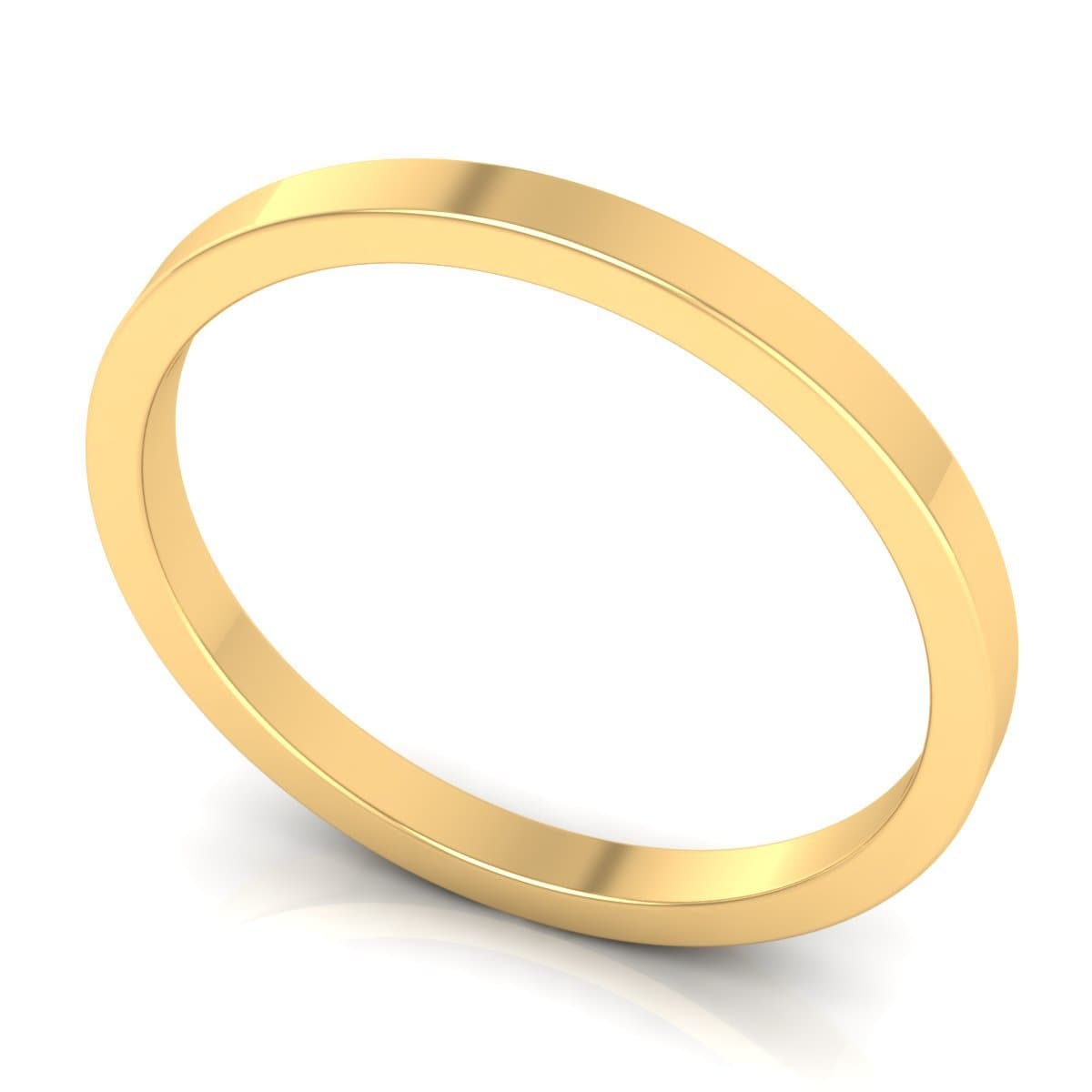 2.0 mm Plain Wedding Band in 14KT, 18KT & Platinum - Primestyle.com