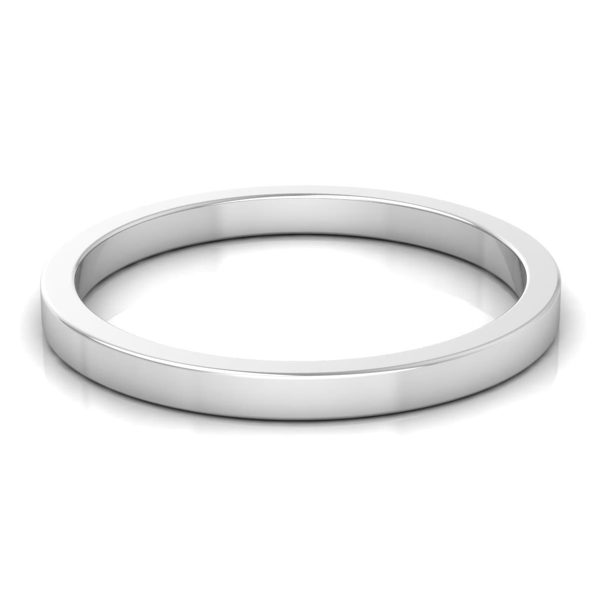 2.0 mm Plain Wedding Band in 14KT, 18KT &amp; Platinum - Primestyle.com