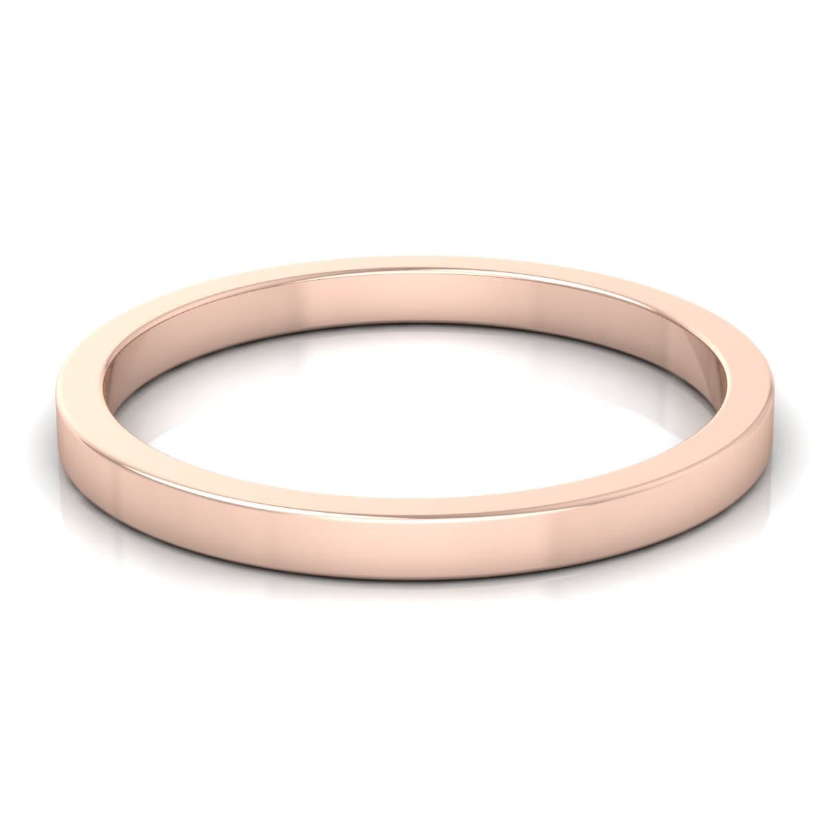 2.0 mm Plain Wedding Band in 14KT, 18KT & Platinum - Primestyle.com