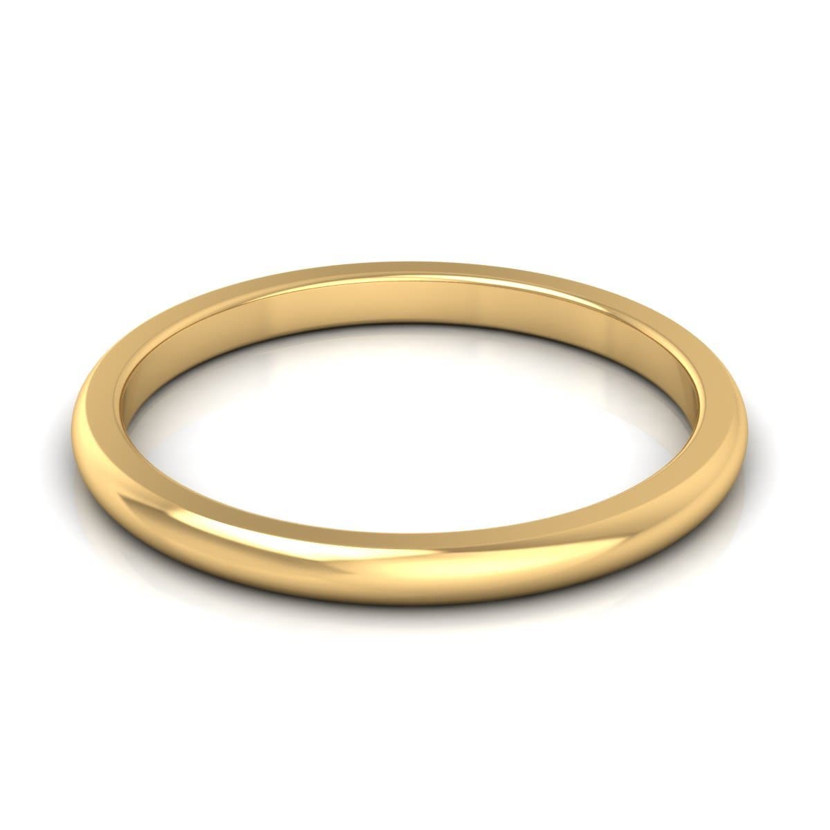 2.0 mm Plain Wedding Band in 14KT, 18KT &amp; Platinum - Primestyle.com