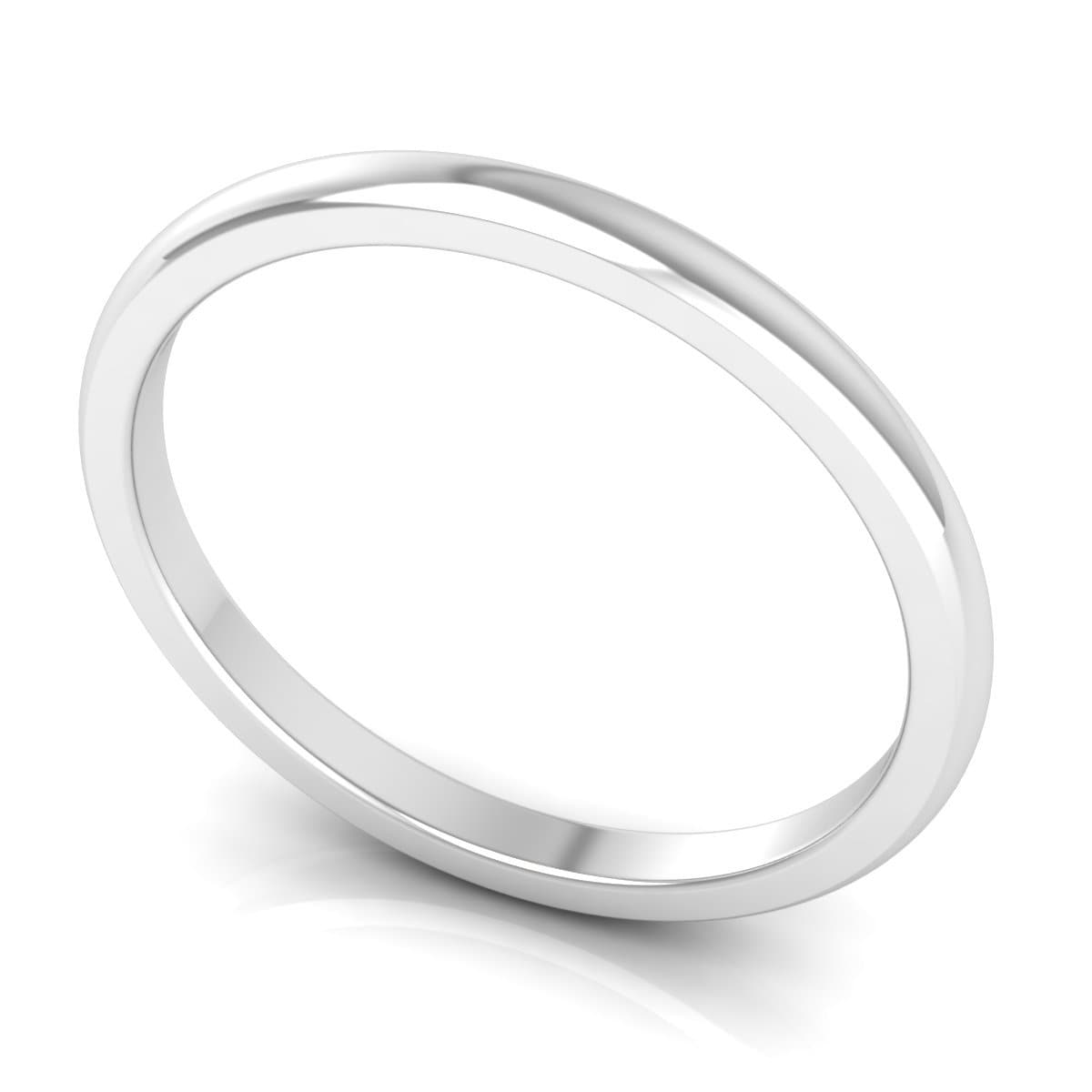 2.0 mm Plain Wedding Band in 14KT, 18KT &amp; Platinum - Primestyle.com