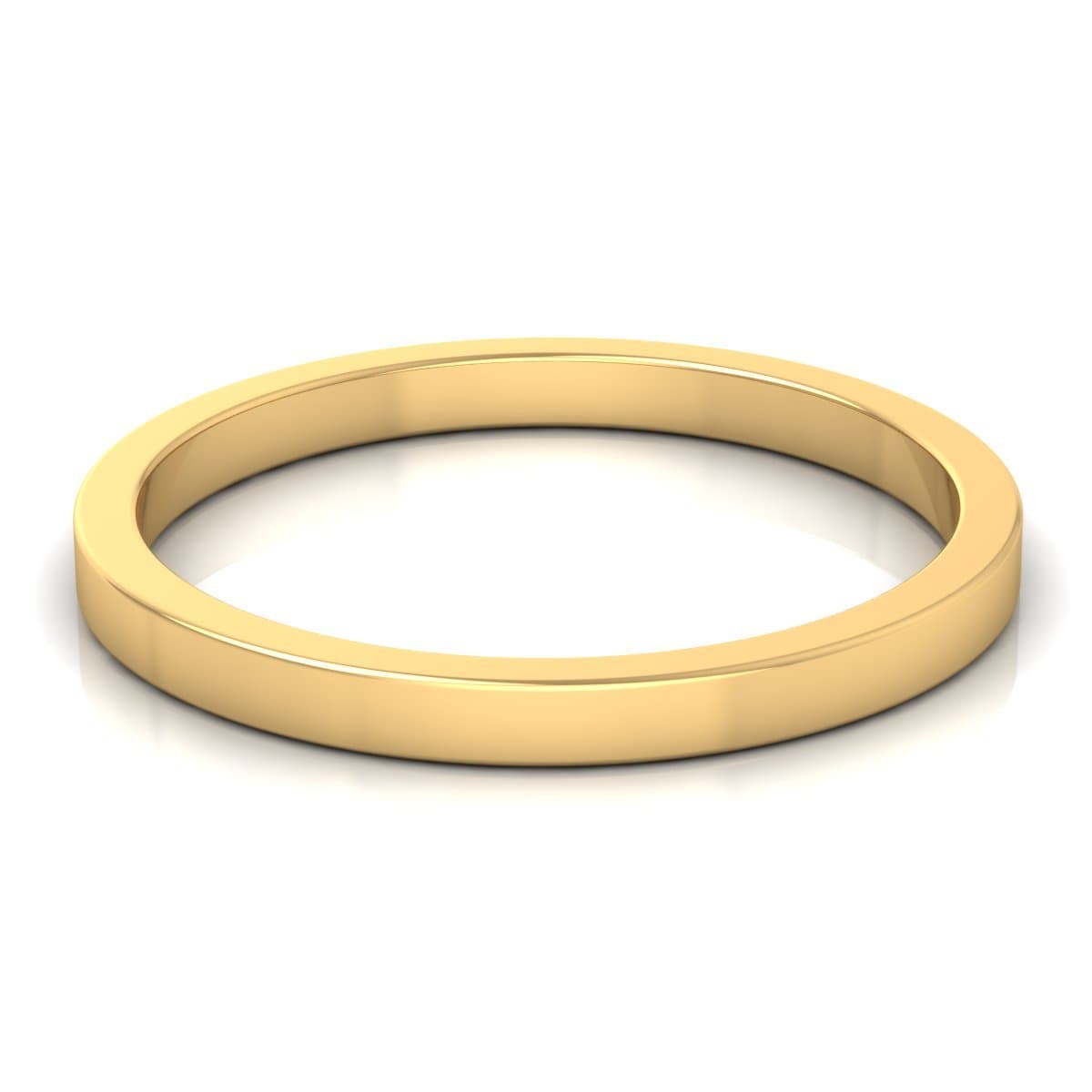 2.0 mm Plain Wedding Band in 14KT, 18KT & Platinum