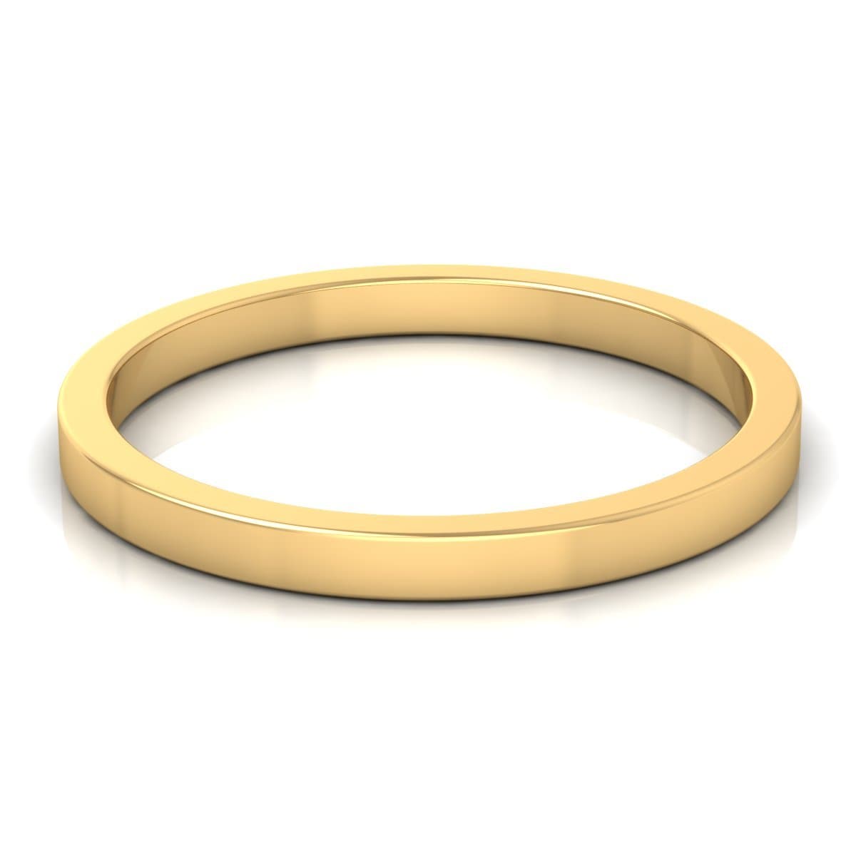 2.0 mm Plain Wedding Band in 14KT, 18KT &amp; Platinum - Primestyle.com