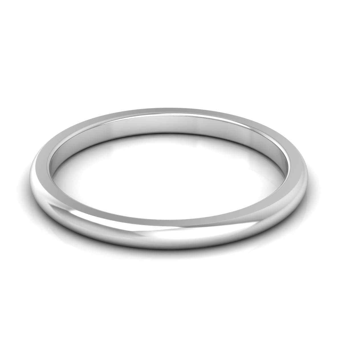 2.0 mm Plain Wedding Band in 14KT, 18KT & Platinum - Primestyle.com