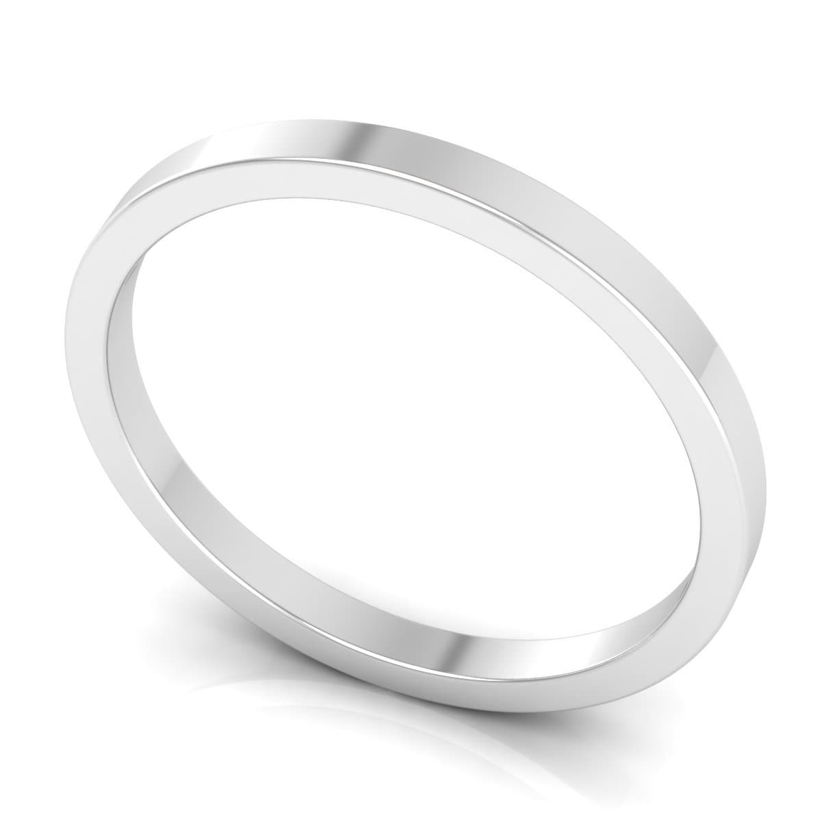 2.0 mm Plain Wedding Band in 14KT, 18KT &amp; Platinum - Primestyle.com