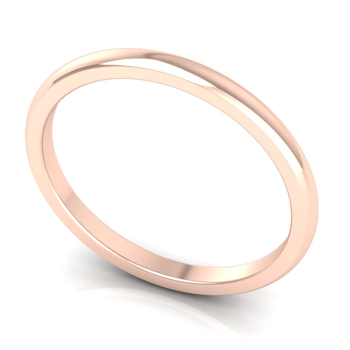 2.0 mm Plain Wedding Band in 14KT, 18KT & Platinum
