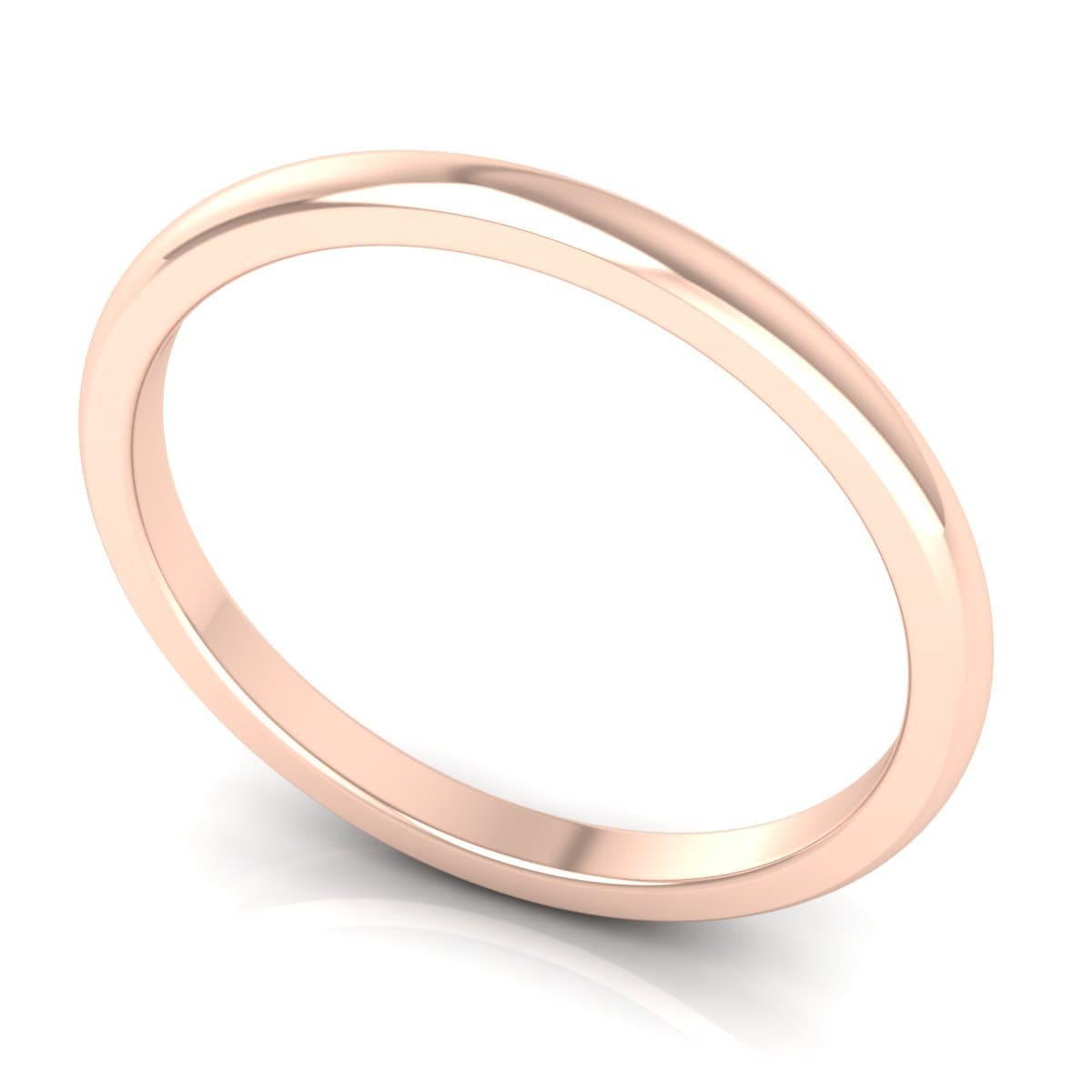 2.0 mm Plain Wedding Band in 14KT, 18KT &amp; Platinum - Primestyle.com