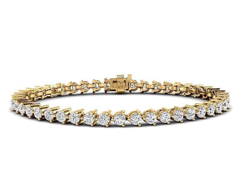 2.00 - 10.00 CT Round Cut Lab Grown Diamonds - Tennis Bracelet - Primestyle.com