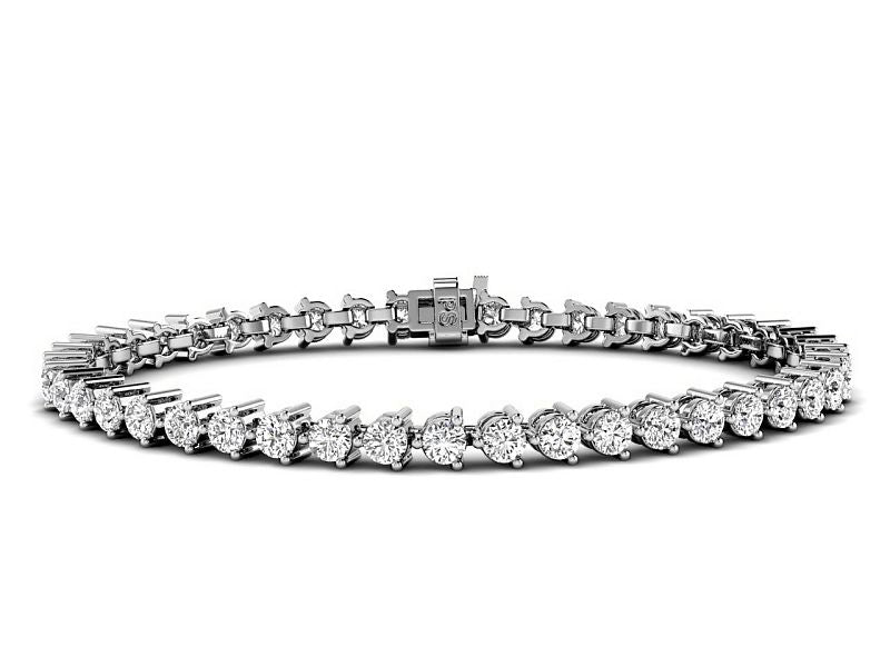 2.00-10.00 CT Round Cut Diamonds - Tennis Bracelet