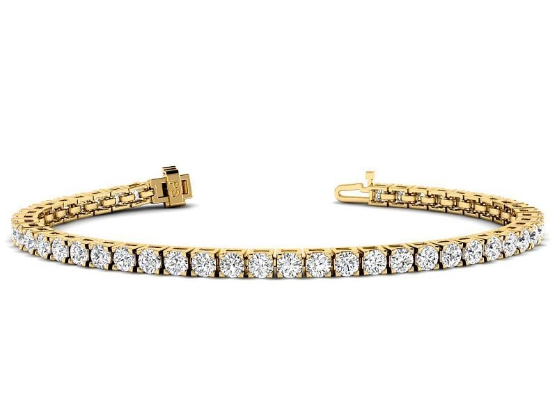 2.00 - 12.00 CT Round Cut Lab Grown Diamonds - Tennis Bracelet - Primestyle.com