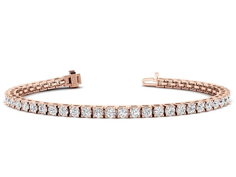 2.00-12.00 CT Round Cut Diamonds - Tennis Bracelet
