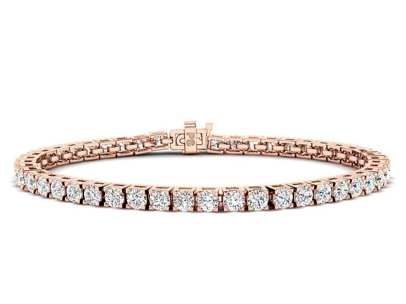 2.00 - 12.00 CT Round Cut Lab Grown Diamonds - Tennis Bracelet - Primestyle.com