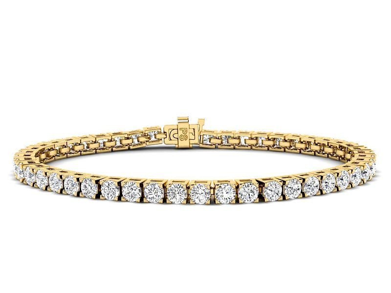 2.00-12.00 CT Round Cut Diamonds - Tennis Bracelet