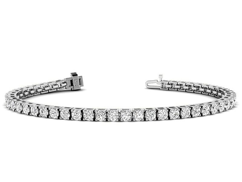 2.00-12.00 CT Round Cut Diamonds - Tennis Bracelet