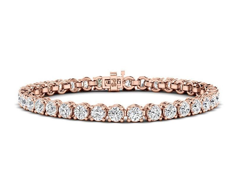 2.00-13.00 CT Round Cut Diamonds - Tennis Bracelet