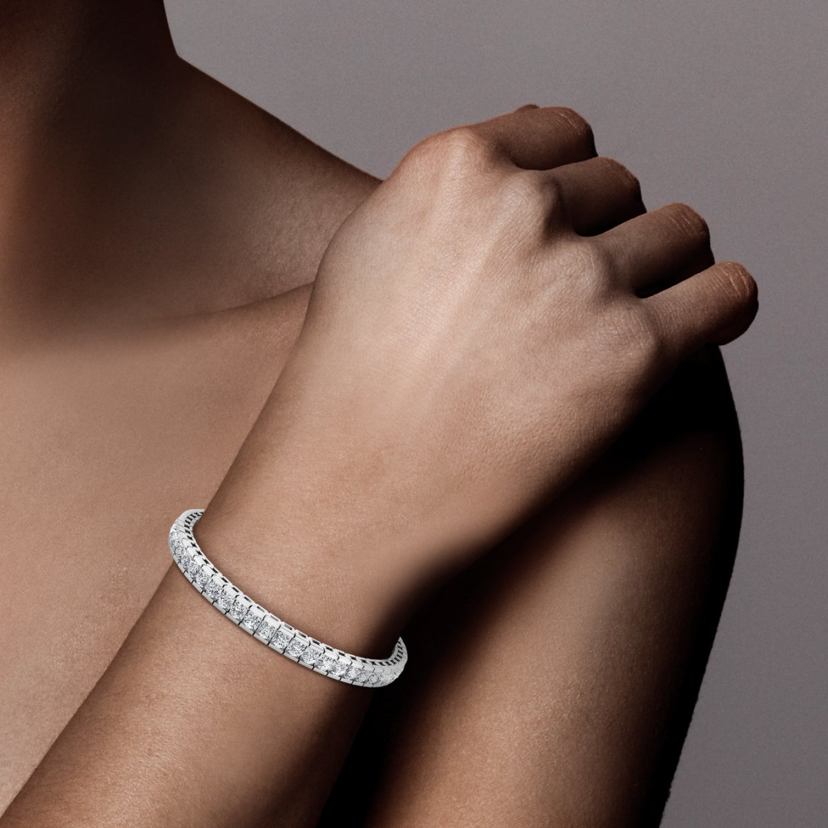 2.00-3.00 CT Round Cut Diamonds - Diamond Bracelet - Primestyle.com