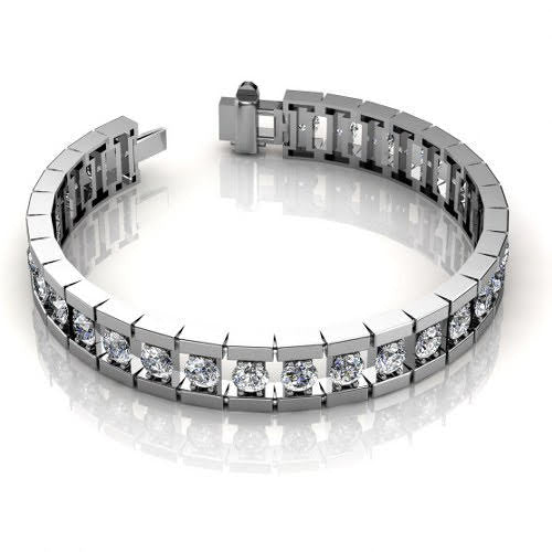 2.00-3.00 CT Round Cut Diamonds - Diamond Bracelet