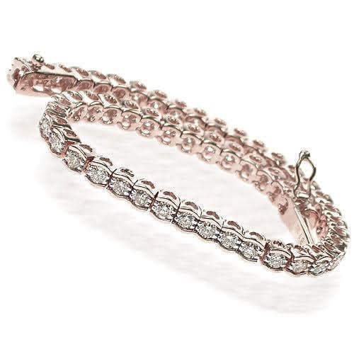 2.00-3.00 CT Round Cut Diamonds - Tennis Bracelet