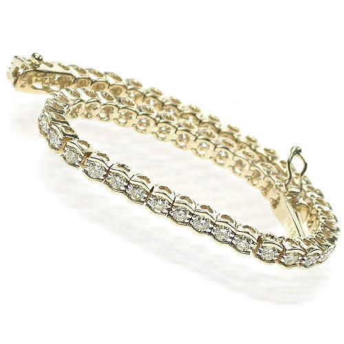 2.00-3.00 CT Round Cut Diamonds - Tennis Bracelet - Primestyle.com