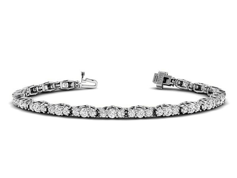 2.00-4.00 CT Round Cut Lab Grown Diamonds - Diamond Bracelet - Primestyle.com