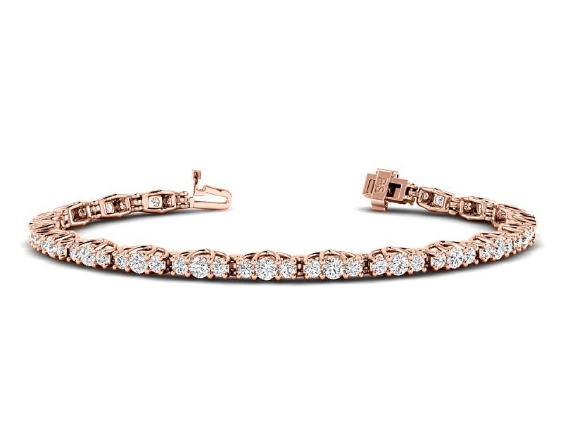 2.00-4.00 CT Round Cut Lab Grown Diamonds - Diamond Bracelet - Primestyle.com