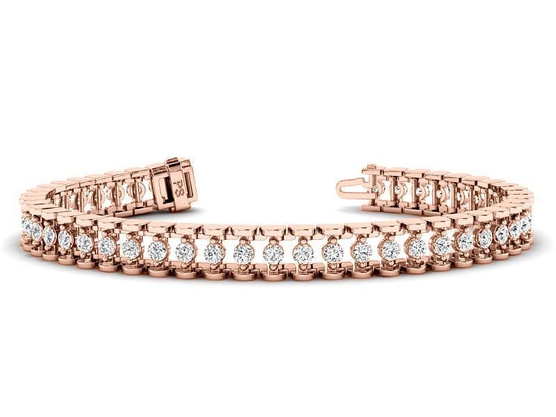 2.00-4.00 CT Round Cut Diamonds - Designer Bracelets