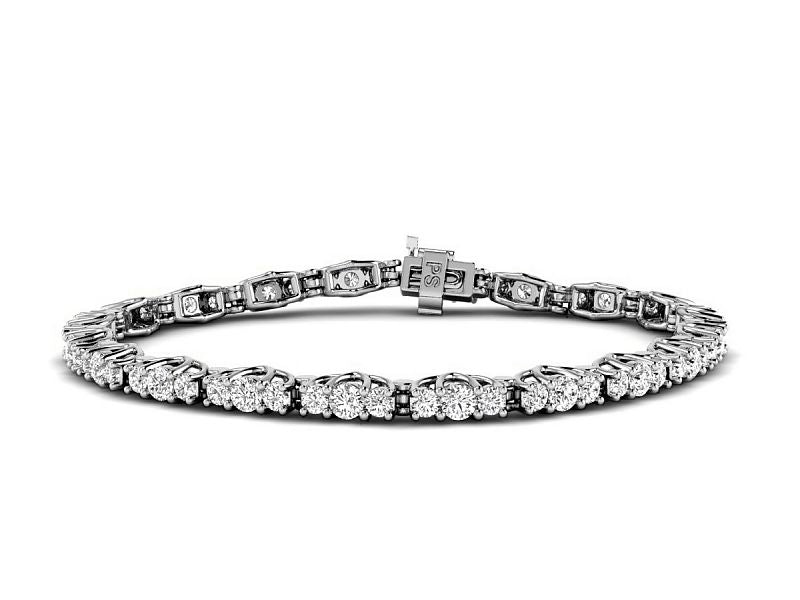 2.00-4.00 CT Round Cut Lab Grown Diamonds - Diamond Bracelet - Primestyle.com