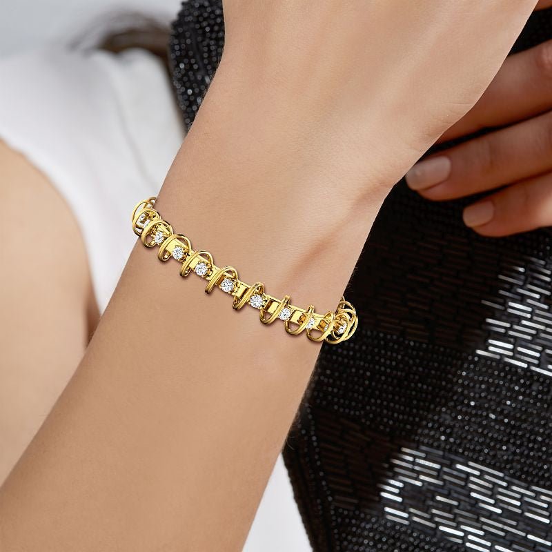 2.00-4.00 CT Round Cut Lab Grown Diamonds - Tennis Bracelet - Primestyle.com