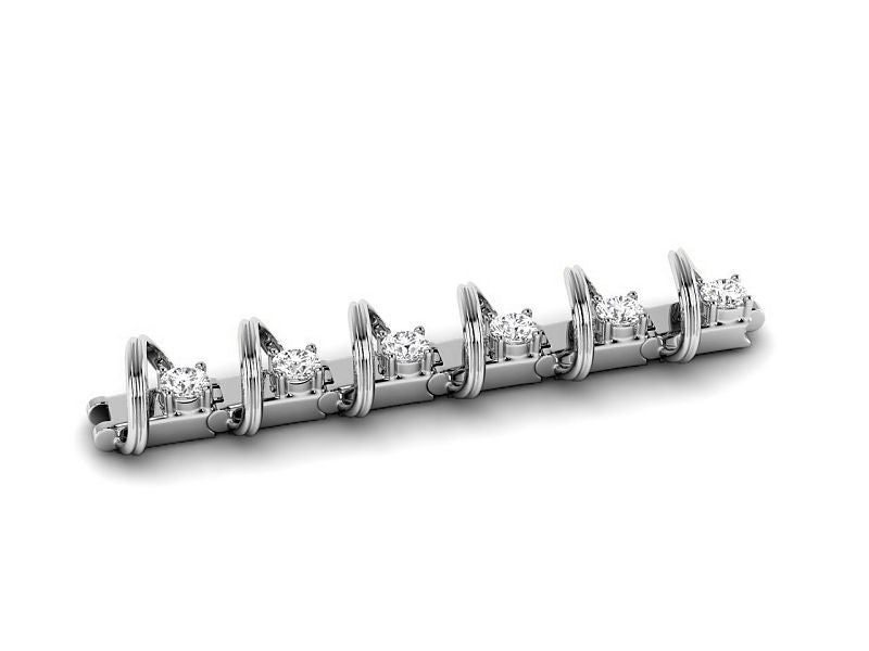 2.00-4.00 CT Round Cut Lab Grown Diamonds - Tennis Bracelet - Primestyle.com