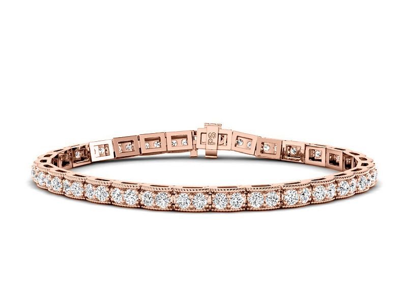 2.00-4.50 CT Round Cut Lab Grown Diamonds - Diamond Bracelet - Primestyle.com