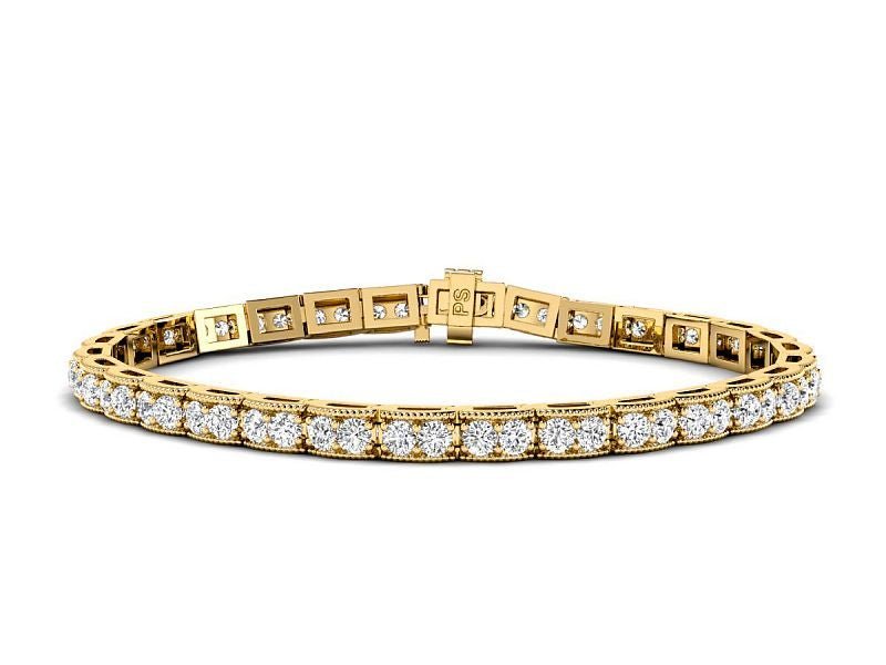 2.00-4.50 CT Round Cut Diamonds - Designer Bracelets