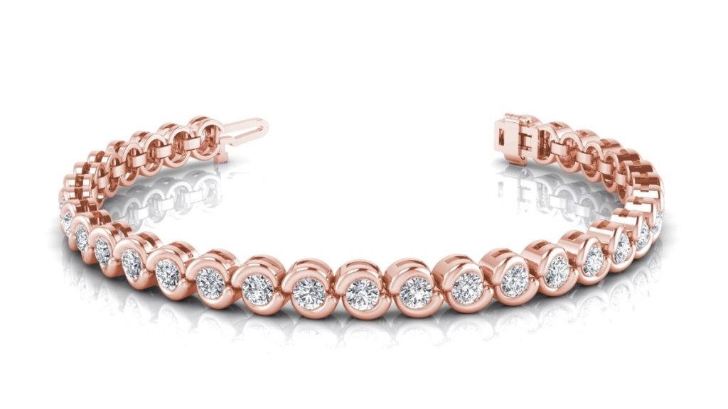 2.00-5.00 CT Round Cut Diamonds - Tennis Bracelet