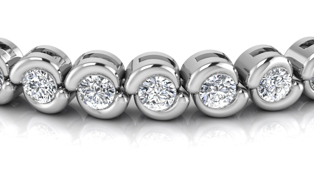 2.00-5.00 CT Round Cut Diamonds - Tennis Bracelet
