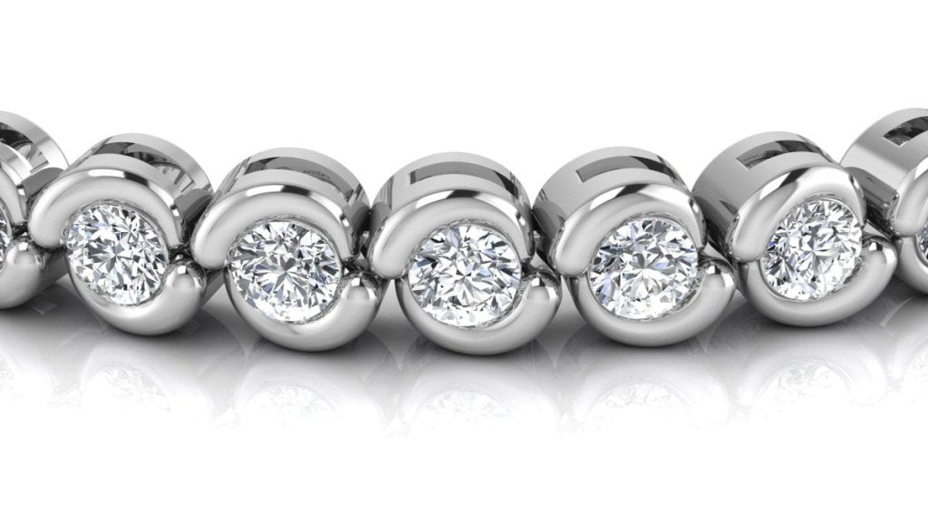 2.00-5.00 CT Round Cut Diamonds - Tennis Bracelet