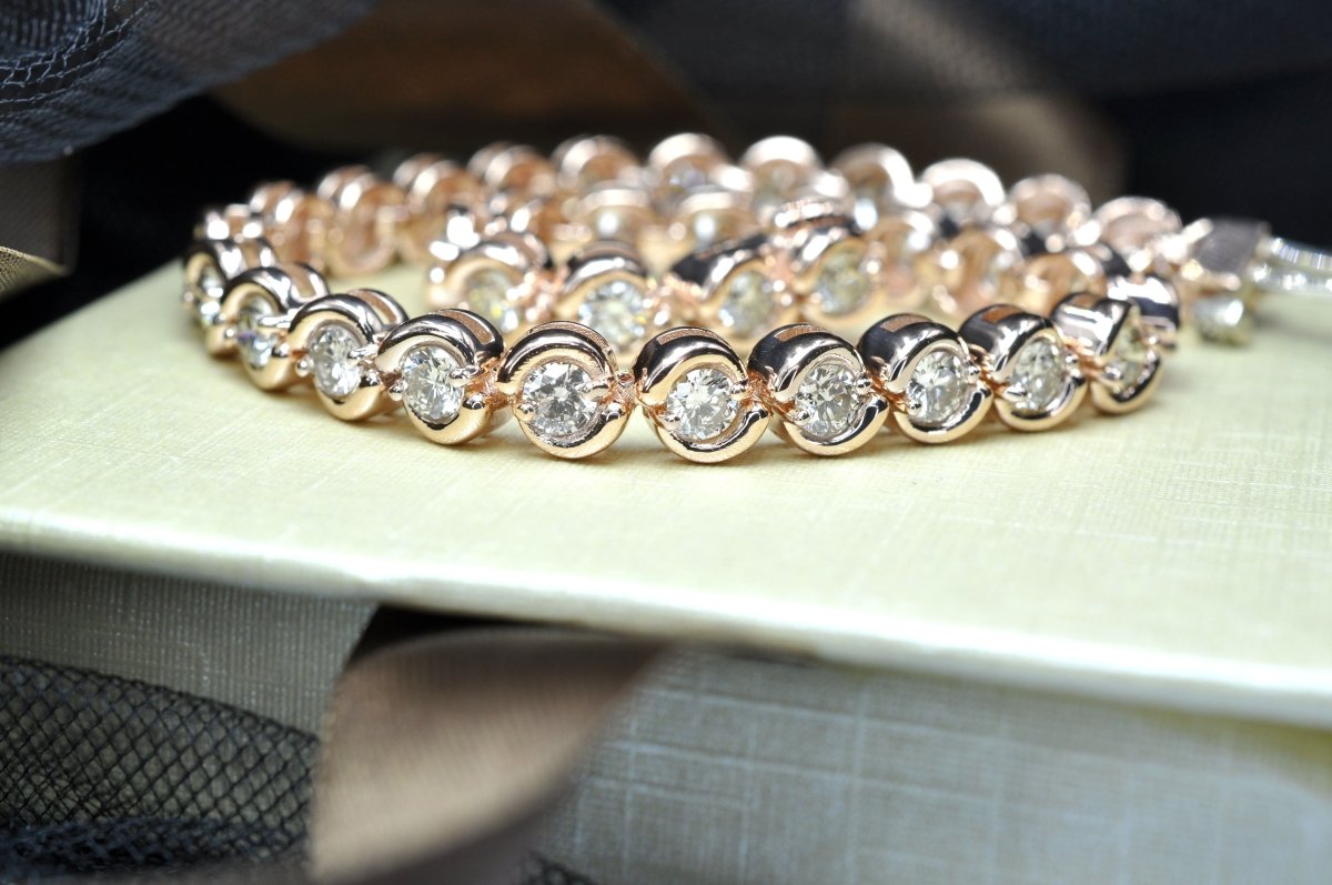 2.00-5.00 CT Round Cut Diamonds - Tennis Bracelet - Primestyle.com