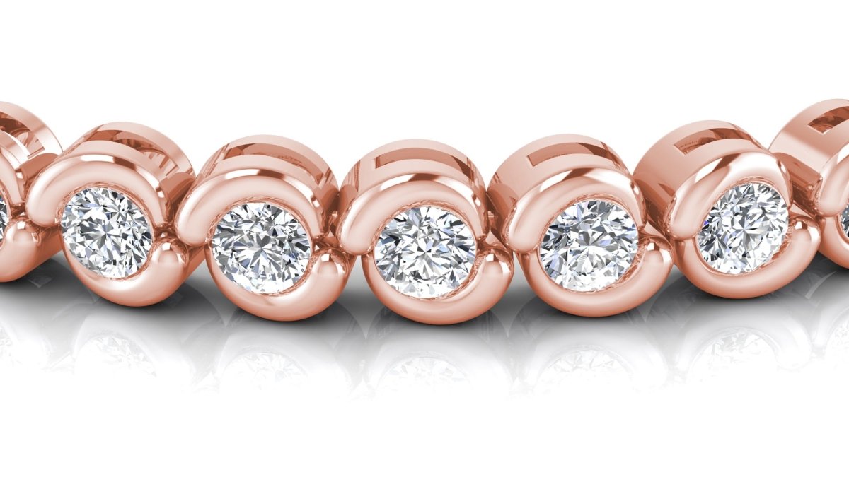 2.00-5.00 CT Round Cut Diamonds - Tennis Bracelet