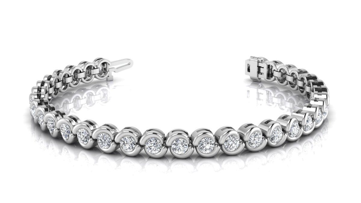 2.00-5.00 CT Round Cut Diamonds - Tennis Bracelet - Primestyle.com