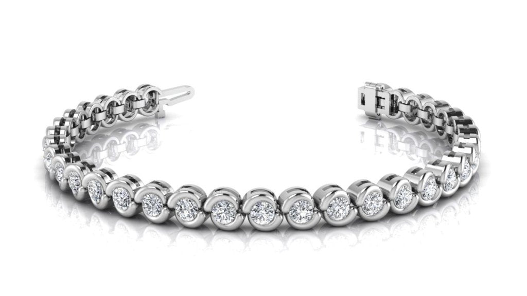 2.00 - 5.00 CT Round Cut Diamonds - Tennis Bracelet - Primestyle.com