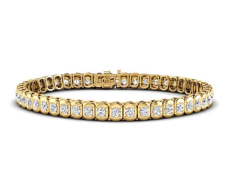 2.00-5.00 CT Round Cut Diamonds - Tennis Bracelet