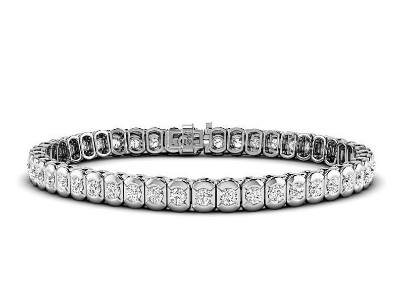 2.00-5.00 CT Round Cut Diamonds - Tennis Bracelet